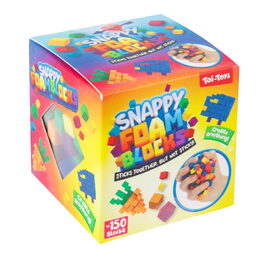 Stavebnice mini kostičky pěnové samolepící v krabičce 8x8x8cm