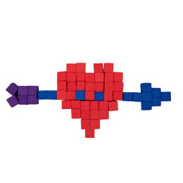 Stavebnice mini kostičky pěnové samolepící v krabičce 8x8x8cm