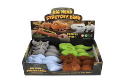 Dinosaurus plněný pískem 180g mačkací antistresový silikon 18cm 4 barvy v sáčku 12ks v boxu
