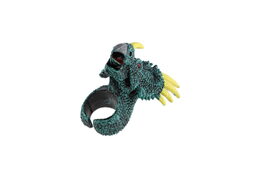 Prstýnek dinosaurus nastavitelný plast 2x4cm mix druhů v blistru  24ks v boxu