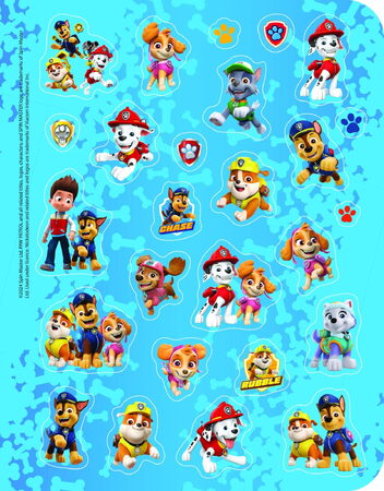 Samolepkový sešit 100 samolepek s omalovánkami Tlapoková patrola/Paw patrol 21,5x28cm