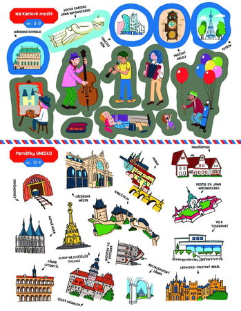 Velká samolepková knížka Česká republika 24x30,5cm