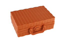 Piknikový košík se sadou nádobí plast 22ks 24x18x8cm 24m+