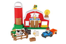 Sada farma se silem na obilí s doplňky plast na baterie se zvukem v krabici 50x39cm 18m+