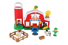 Sada farma se silem na obilí s doplňky plast na baterie se zvukem v krabici 50x39cm 18m+