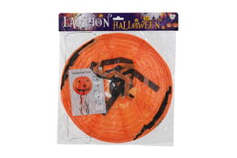 Lampion koule Halloween se střapci papír průměr 30cm v sáčku (bez hůlky) 3 druhy karneval