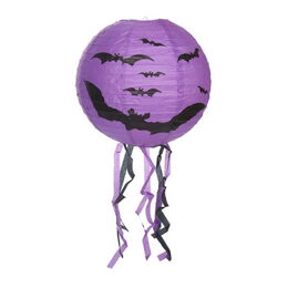 Lampion koule Halloween se střapci papír průměr 30cm v sáčku (bez hůlky) 3 druhy karneval