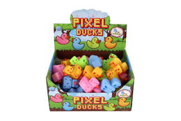 Kačenka pixel do vany guma 5x7cm 4 barvy 48ks v boxu