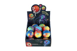 Míček skákací vesmír pěnový 6cm mix barev 18 ks v boxu
