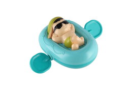 Panáček na lehátku na natažení do vody plast 13x9cm 4 barvy 12ks v boxu