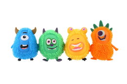 Příšera antistresová natahovací mačkací silikon 9cm 4 druhy v sáčku 24ks v boxu