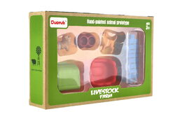 Pejskové/Pes 2ks s plotem plast s doplňky v krabici 23x14,5x4,5cm