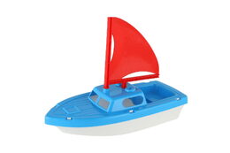 Loď/Plachetnice do vody plast 2 barvy 12x21cm