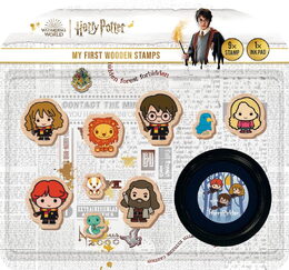 Moje první razítka Harry Potter dřevěná 9+1 s poduškou na kartě
