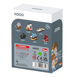 Stavebnice mini KOCO loď Bludný Holanďan plast 320ks v krabičce 11x15x6cm