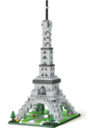 Stavebnice mini KOCO Eiffelova věž plast 538ks v krabičce 13x16,5x7cm