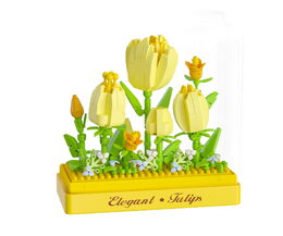 Stavebnice mini KOCO Tulipány plast 295ks v krabičce 11x12x5cm