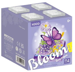Stavebnice mini KOCO Motýlek plast 471ks v krabičce 11x12x11cm