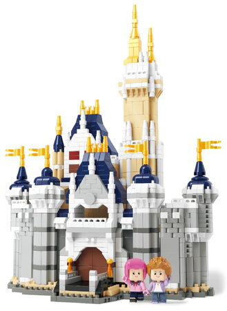 Stavebnice mini KOCO Pohádkový hrad plast 1274ks v krabičce 15x20x8cm