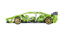 Stavebnice iM.MASTER auto sportovní plast 457 dílků na zpětné natažení v krabici 31x23x6,5cm