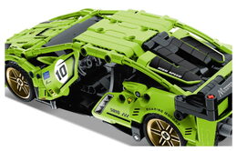 Stavebnice iM.MASTER auto sportovní plast 457 dílků na zpětné natažení v krabici 31x23x6,5cm