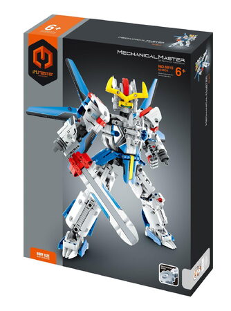 Stavebnice iM.MASTER bojový robot plast 641 dílků v krabici 27x35x7cm