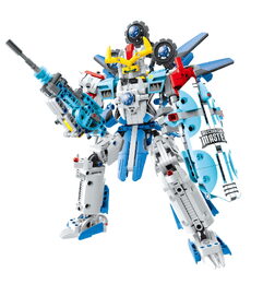 Stavebnice iM.MASTER bojový robot plast 641 dílků v krabici 27x35x7cm