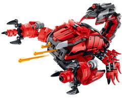 Stavebnice iM.MASTER škorpion na ruku/zbraň plast 664 dílků v krabici 35x27x7cm