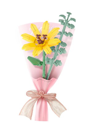 Stavebnice mini KOCO Malý pugét plast mix druhů v krabičce 8x12x4cm 12ks v boxu