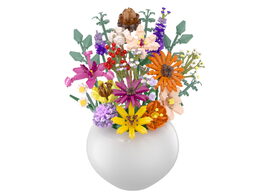 Stavebnice mini KOCO Malý pugét plast mix druhů v krabičce 8x12x4cm 12ks v boxu