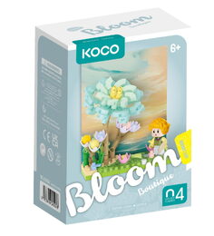 Stavebnice mini KOCO Květinová scenérie plast 6 druhů v krabičce 10x14x6cm 6ks v boxu