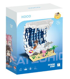 Stavebnice mini KOCO Surfovací vlna plast 1471ks v krabičce 15x20x8cm