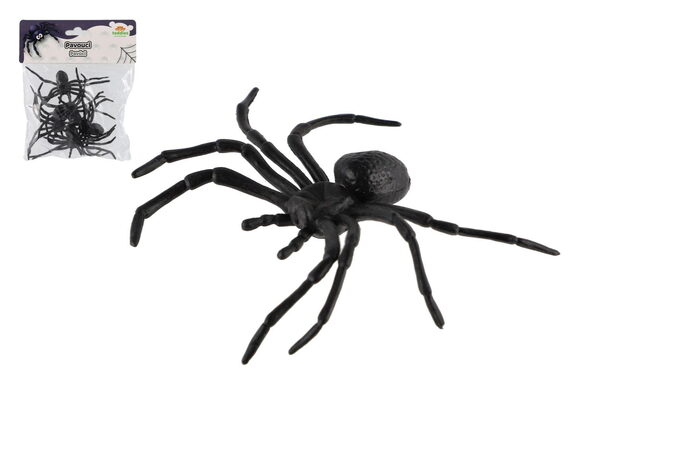 Pavouk černý 5ks plast 10x5cm v sáčku