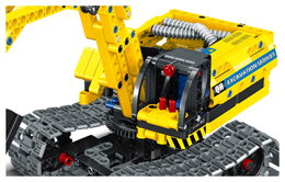 Stavebnice iM.MASTER bagr/robot 2v1 plast 342 dílků v krabici 31x23x6,5cm