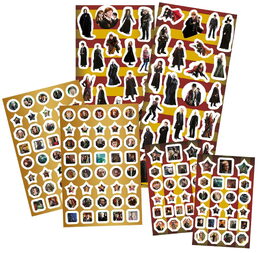 Samolepkový set 500ks Harry Potter s blokem a voskovkami 12ks v sáčku