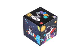 Kostka hlavolam vesmír 3x3x3 plast ve fólii 6x6x6cm 12ks v boxu