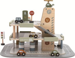 2Kids Toys Dřevěná garáž s cestou