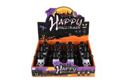 Mini lampička/svítilna strašidelná Halloween plast 7x12cm na baterie se světle, zvukem 12ks v boxu