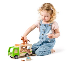 Hračka Woody Kamion pro přepravu koní