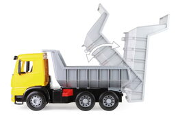 Lena 2064 Mercedes Arocs s pojistkou v kartónu plast 66cm 3-osý v krabici 70x35x29cm