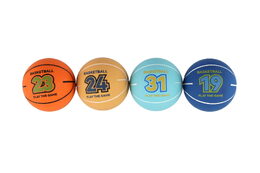 Míček extrémně skákací basketbalový pěna 6cm 4 barev 24ks v boxu
