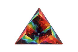 Hlavolam kostka magnetická duhová plast mix druhů v krabičce 6x6x6cm
