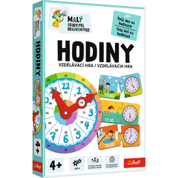 Malý objevitel Hodiny vzdělávací společenská hra v krabici 19x29x4cm