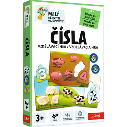 Malý objevitel Čísla vzdělávací společenská hra v krabici 19x29x4cm