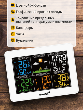 Meteorologická stanice Levenhuk Wezzer PLUS LP60