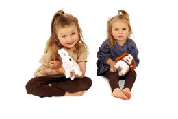 Králík Ben plyš/plast 16x17cm na baterie se zvukem s pohybem v krabici 13x19x18cm