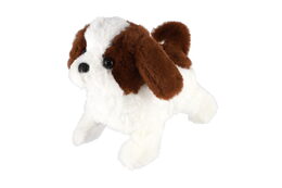 Pes Salto skákací chodící 19cm na baterie se zvukem v krabici 23x19x15cm