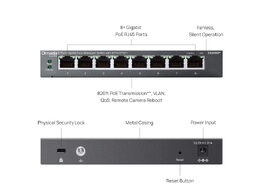 Switch TP-Link ES208GP 8x GLan s PoE+, 64W, Omáda SDN