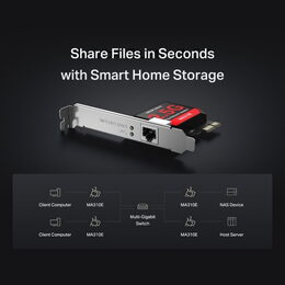 Síťová karta TP-Link Mercusys MA310E 100/1000/2,5G PCIe, Full/Low bracket