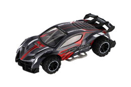 Auto RC sportovní plast 2,4GHz 20cm na baterie šedo-červené v krabici 24x12x14cm